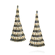 Todd Reed earrings with Marquise diamonds (~3.46ct), sapphires (~18.56ct), and 18k yellow gold